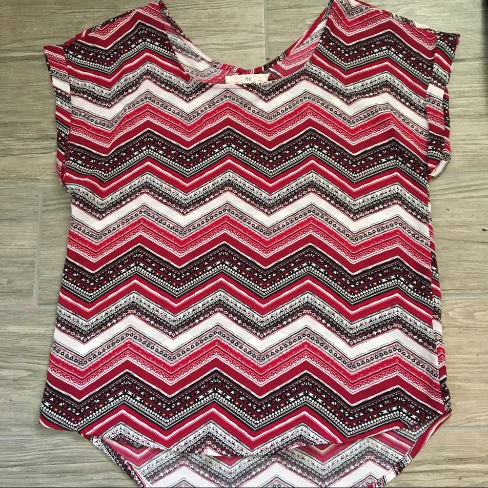 Tribal Print Chiffon Blouse